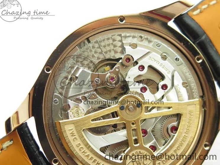 MIROTIME 0427 Elegant Portugieser Perpetual Calendar IW503302 RG V9F 1:1 Best Edition Gray Dial on Black Leather Strap A 7096